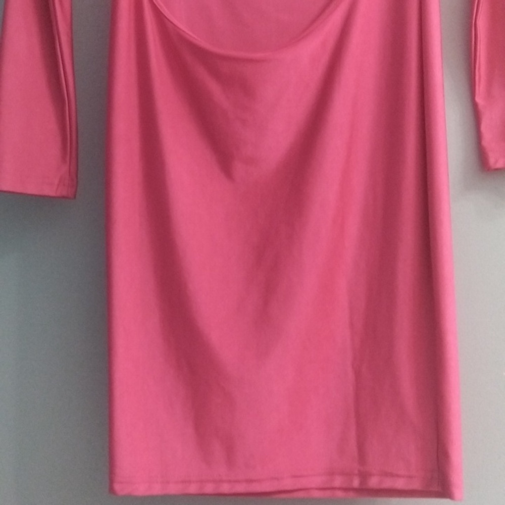Pink Cut-Out Long Sleeve Dress - Picture 5 of 5